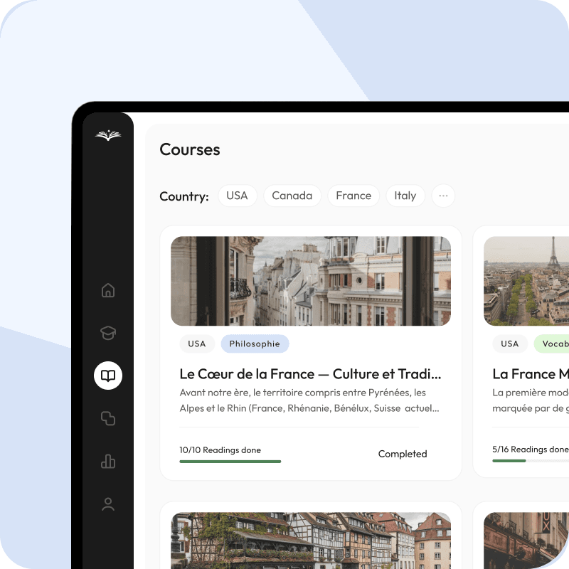 The Courses screen in the Eduasis app